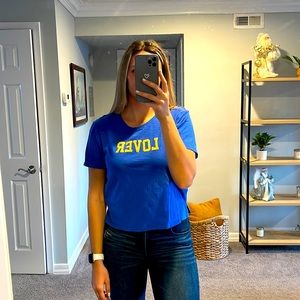 Mo Vint blue “lover” t shirt